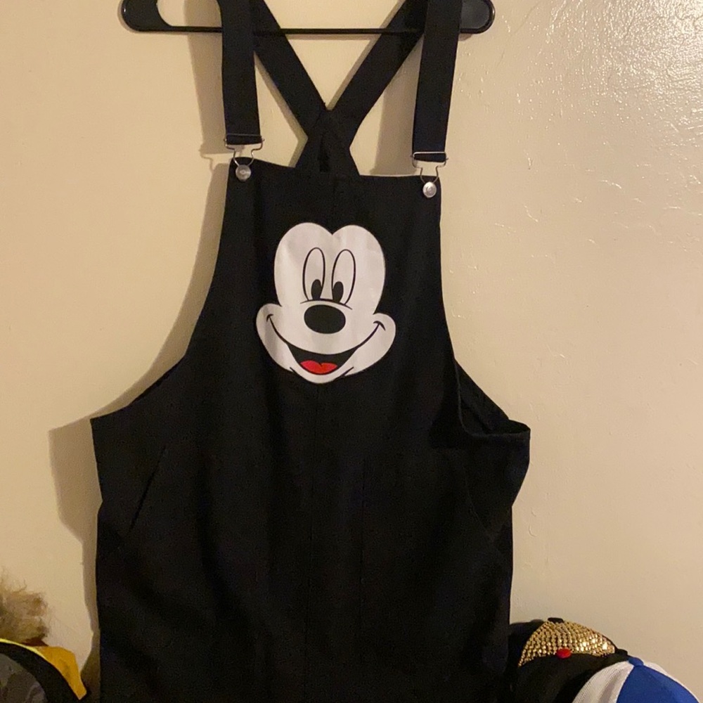 Black Disney forever 21 overall Jean dress